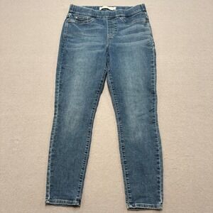 Levi's Signature Gold Jeans Womens 12S 31x38 Blue Totally Shaping Pull On Skinny